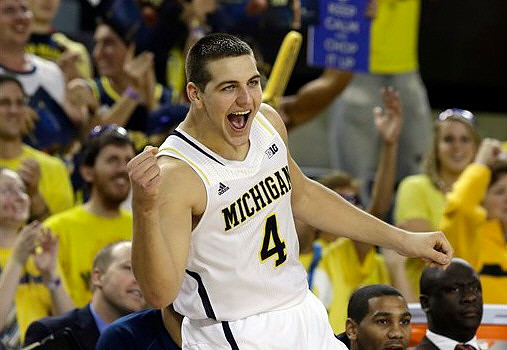 Mitch McGary (4), LaVall Jordan, and Bacari Alexander