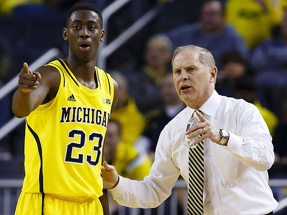 Caris LeVert (23) and John Beilein