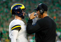 Shea Patterson (2) and Jim Harbaugh