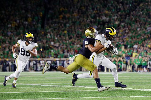 Grant Perry (88) and Dylan McCaffrey (10)