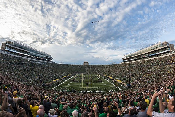 Notre Dame Stadium Fly-Over