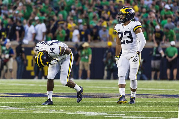 Josh Metellus (14) and Tyree Kinnel (23)
