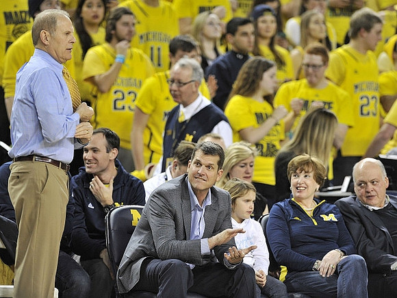 John Beilein, Jim Harbaugh, and Jim Hackett