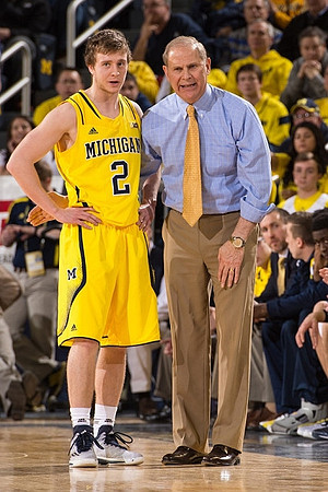 Spike Albrecht (2) and John Beilein