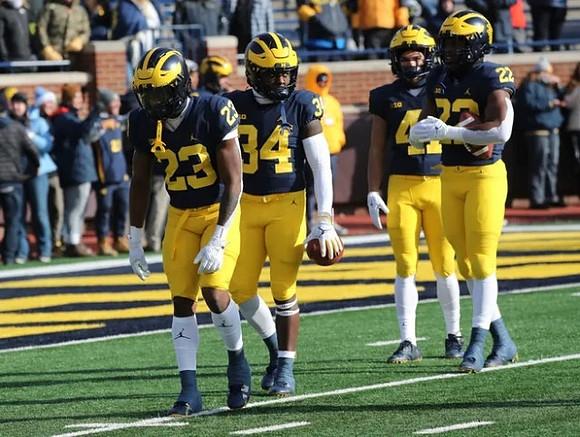 CJ Stokes (23), Leon Franklin (34), Isaiah Gash (41), and Tavierre Dunlap (22)