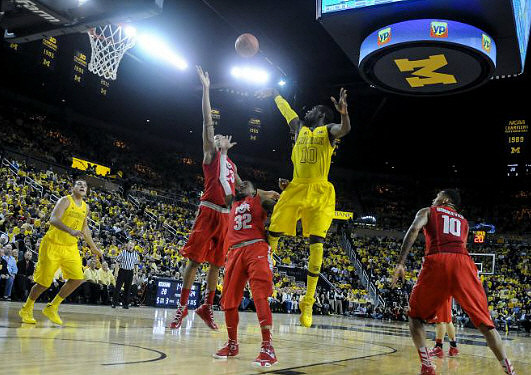 Mitch McGary (4) and Tim Hardaway Jr. (10)
