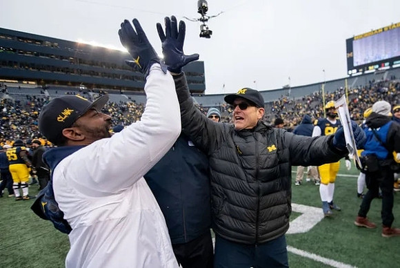 Steve Clinkscale and Jim Harbaugh