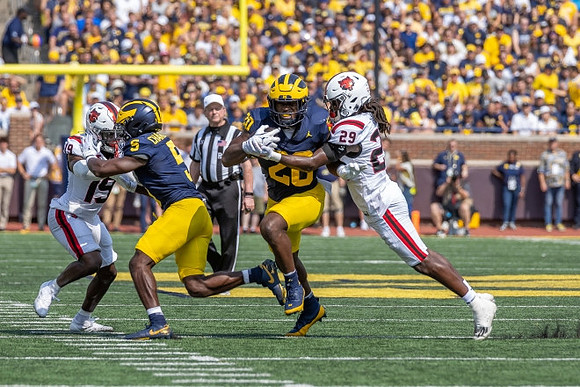 C.J. Charleston (5) and Kalel Mullings (20)