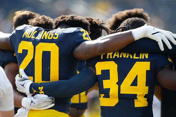 Kalel Mullings (20) and Leon Franklin (34)