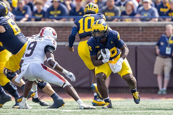 Josh Priebe (68), Alex Orji (10), and Benjamin Hall (28)