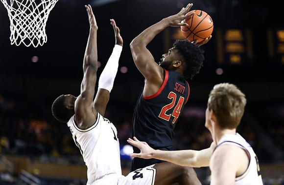 Moussa Diabate (14) and Jaron Faulds (44)