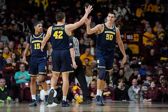 Ian Burns (14), Will Tschetter (42), and Vladislav Goldin (50)