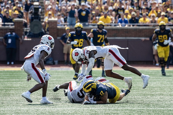 Marlin Klein (17), Benjamin Hall (28), Evan Link (71), and Giovanni El-Hadi (58)