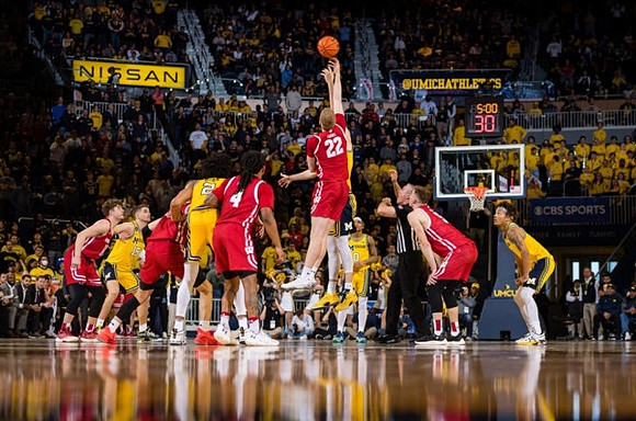 Joey Baker (15), Kobe Bufkin (2), Hunter Dickinson (1), Dug McDaniel (0), and Terrance Williams II (5)