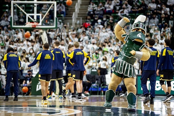 Michigan State Mascot and Michigan Team