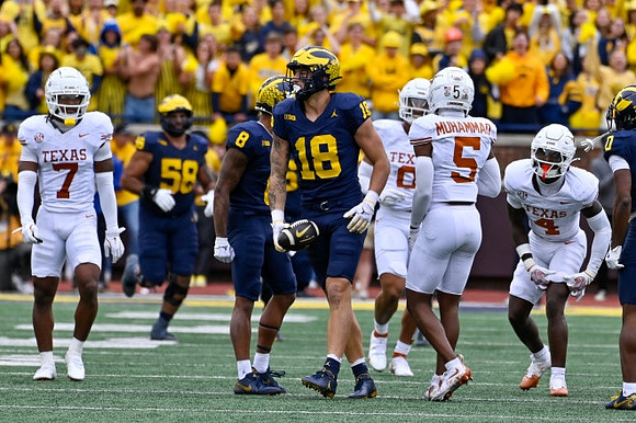 Giovanni El-Hadi (58), Tyler Morris (8), Colston Loveland (18), and Semaj Morgan (0)