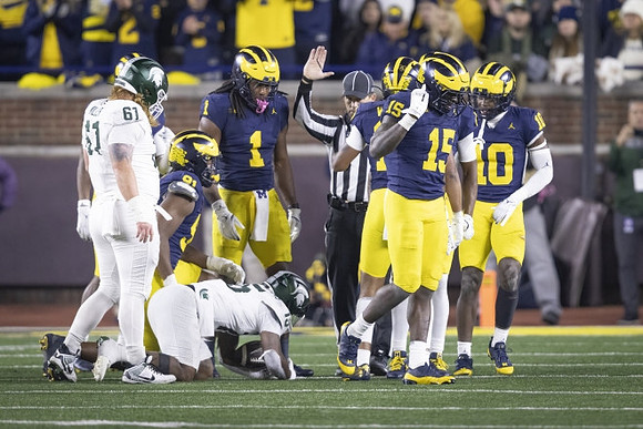 Cameron Brandt (91), Jaishawn Barham (1), Ernest Hausmann (15), and Zeke Berry (10)
