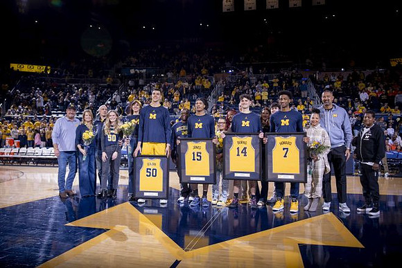 Vladislav Goldin (50), Rubin Jones (15), Ian Burns (14), Jace Howard (7), and Juwan Howard
