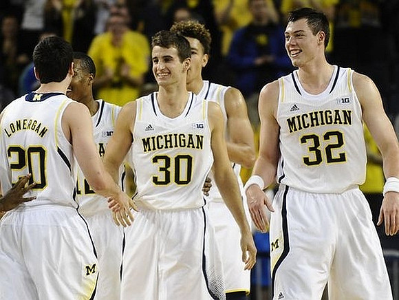Sean Lonergan (20), Austin Hatch (30), Ricky Doyle (32), and D.J. Wilson (5)