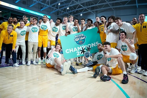 Michigan Team and Fort Myers Tip-Off Championship Trophy