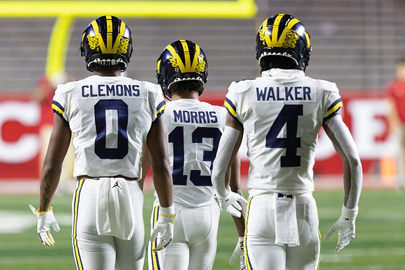 Darrius Clemons (0), Tyler Morris (13), and Amorion Walker (4)