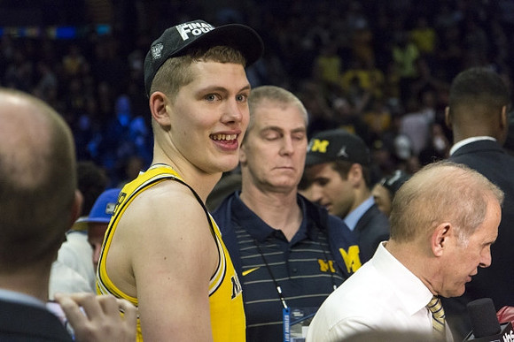 Moritz Wagner (13) and John Beilein