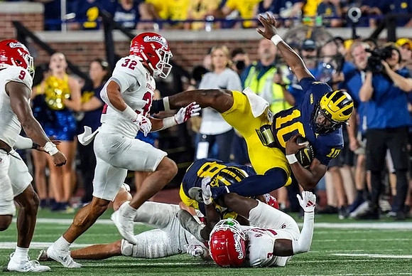 Tyler Morris (8) and Alex Orji (10)