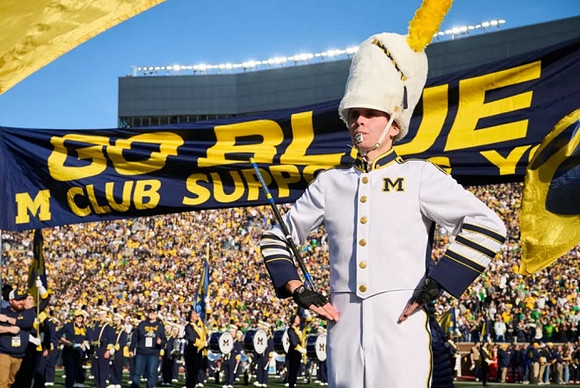 Michigan Drum Major and Michigan Band