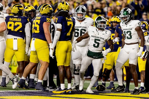 Ike Iwunnah (92), Mason Graham (55), Makari Paige (7), and Aamir Hall (12)