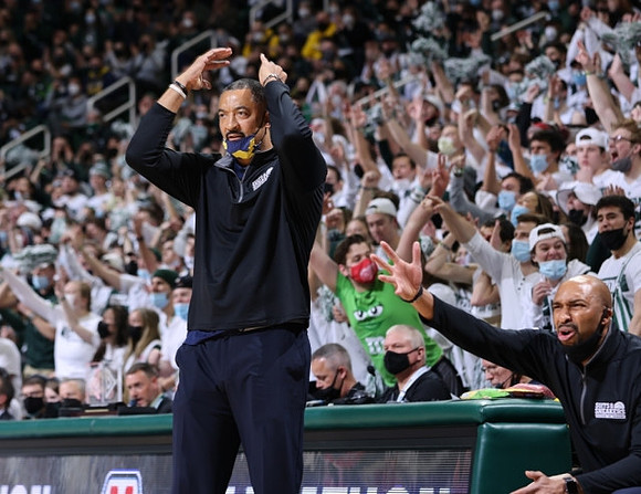 Michigan State Head Coach Tom Izzo and Saddi Washington