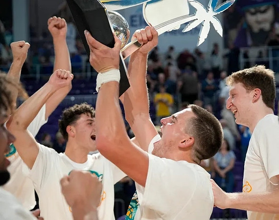 Michigan Team and Fort Myers Tip-Off Championship Trophy