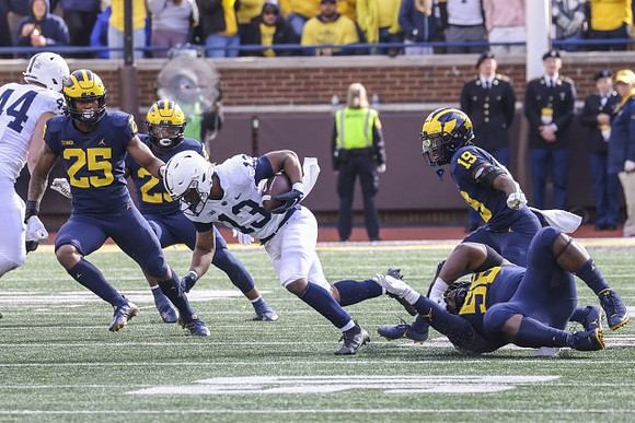 Junior Colson (25), Michael Barrett (23), Mazi Smith (58), and Rod Moore (19)