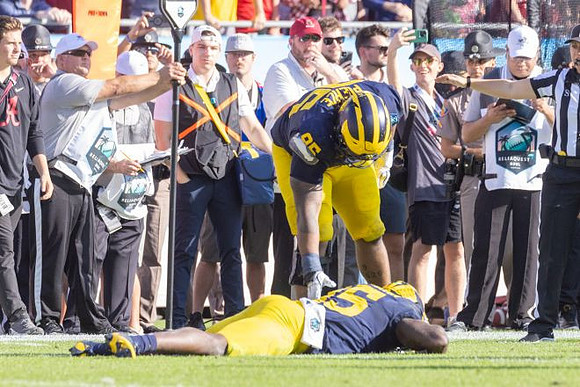 Trey Pierce (95) and Ernest Hausmann (15)
