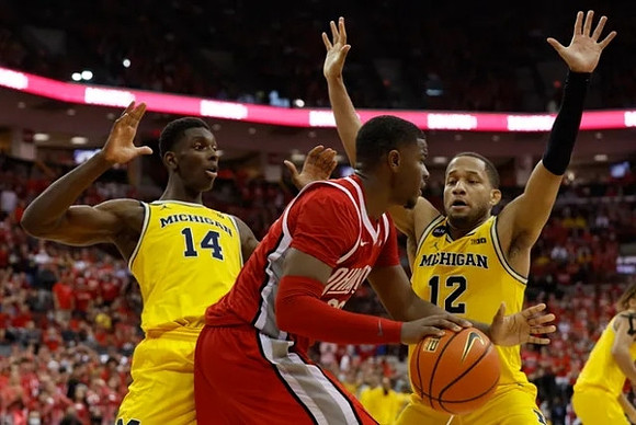 Moussa Diabate (14), DeVante' Jones (12), and Terrance Williams II (5)