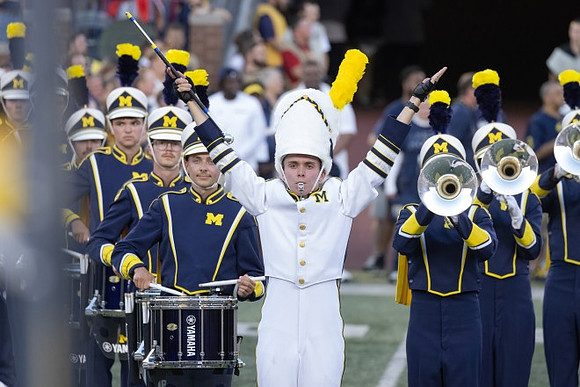 Michigan Drum Major and Michigan Band
