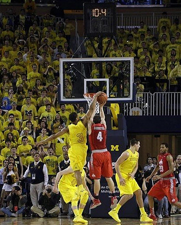 Trey Burke (3), Nik Stauskas (11), and Mitch McGary (4)