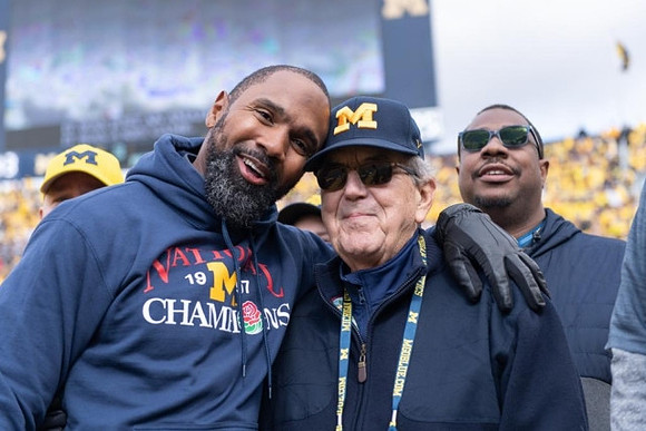 Charles Woodson and Lloyd Carr