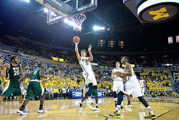 D.J. Wilson (5), Ricky Doyle (32), and Aubrey Dawkins (24)