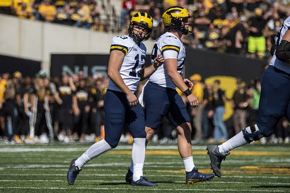 Jake Moody (13) and William Wagner (49)