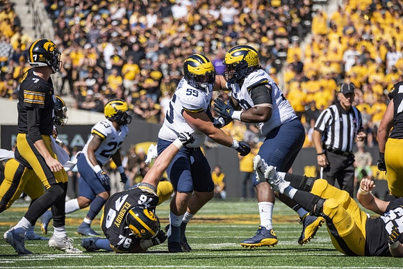 Michael Barrett (23) and Mason Graham (55)