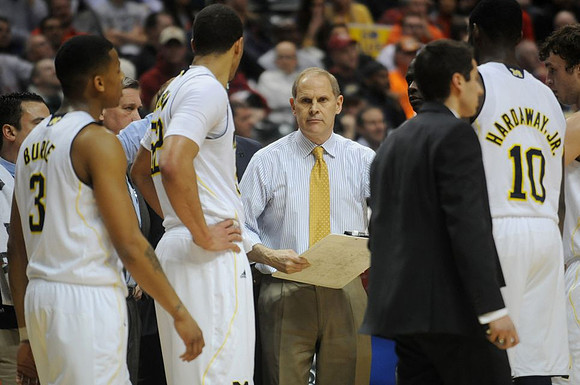 Trey Burke (3), Jordan Morgan (52), John Beilein, and Tim Hardaway Jr. (10)