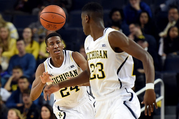 Aubrey Dawkins (24) and Caris LeVert (23)