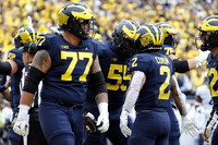 Karsen Barnhart (52), Trevor Keegan (77), Olusegun Oluwatimi (55), Blake Corum (2), Ryan Hayes (76), and Max Bredeson (82)
