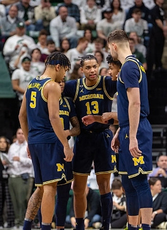 Terrance Williams II (5), Dug McDaniel (0), Jett Howard (13), Kobe Bufkin (2), and Hunter Dickinson (1)