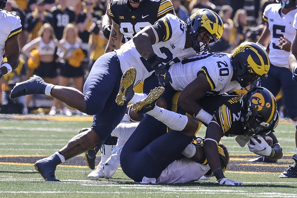 Kalel Mullings (20) and Will Johnson (2)