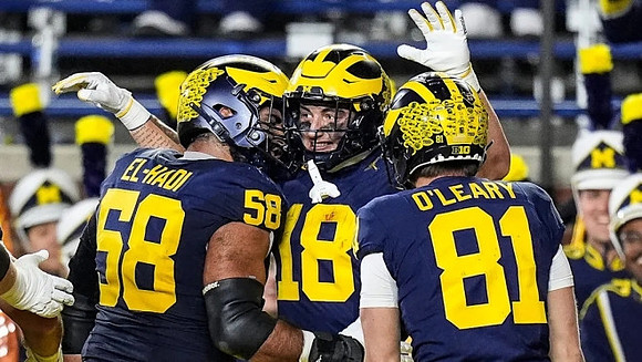 Giovanni El-Hadi (58), Colston Loveland (18), and Peyton O'Leary (81)