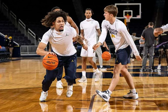Tre Donaldson (3) and Michigan Team