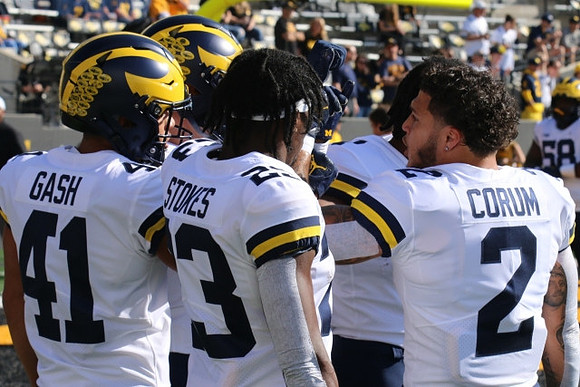 Isaiah Gash (41), CJ Stokes (23), and Blake Corum (2)
