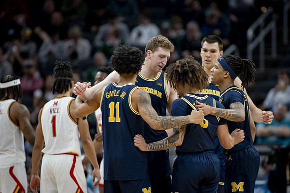 Roddy Gayle Jr. (11), Danny Wolf (1), Tre Donaldson (3), Vladislav Goldin (50), and Rubin Jones (15)