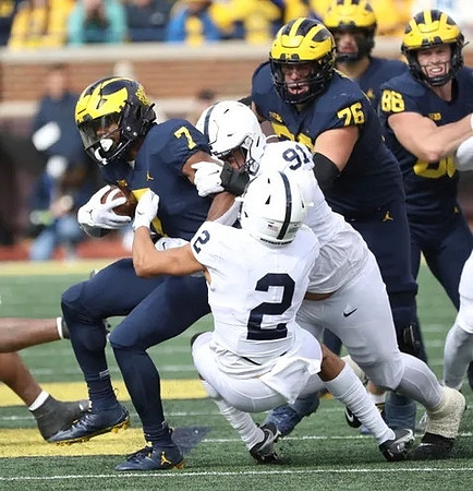 Donovan Edwards (7), Ryan Hayes (76), and Luke Schoonmaker (86)